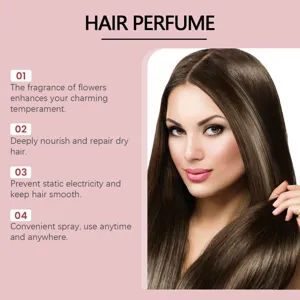 Dettagli del profumo floreale per capelli spray nutriente e lisciante per capelli secchi