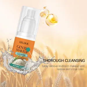 Démaquillant doux au riz EELHOE en flacon pompe de 30 ml avec effet d'éclaboussure