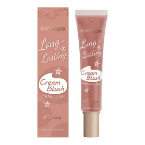 Colorete en crema EelHope de larga duración en tubo con caja, tono rosa coral natural