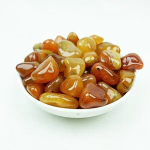 Natural Red Agate Gravel Polished Carnelian Crushed Stones For Fish Tank Flower Pot Garden Decoration Home Ornaments