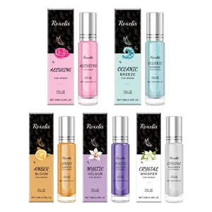 Set mit 6 Roxelis 10ml Roll-On Parfüms für Damen mit blumigen und frischen Düften.