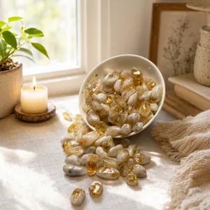 Fragmentos de citrino natural de Brasil para limpieza de piedras y decoración