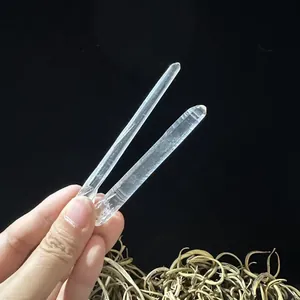 Natural Lemurian Quartz Crystal Wand Rough Stone Raw Mineral Specimen for Healing Energy