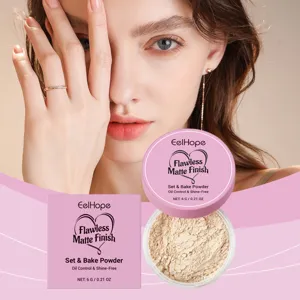 EelHope Face Setting Powder Long Lasting Oil Control Matte Finish Translucent Breathable Loose Powder With Hyaluronic Acid Vitamin E