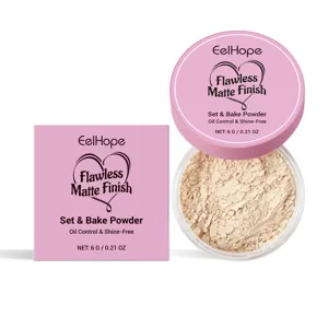 EELHOPE setting powder for oil control and flawless matte finish in pink packaging