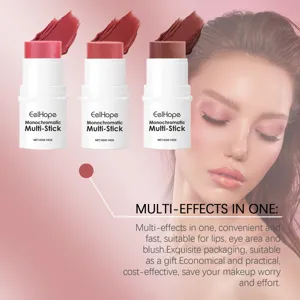 Versátil barra de maquillaje 3 en 1 EelHope en tres tonos para labios, ojos y mejillas.