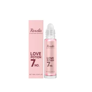 Profumo a rullo Roxelis Love Potion 7 al fiore di melograno in flacone rosa da 10ml