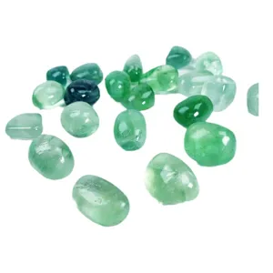 Natural green fluorite tumbled stones polished crystal mineral raw stones for DIY jewelry decor