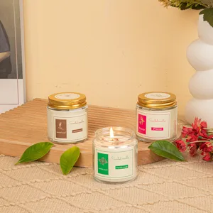Candele profumate artigianali in cera di soia in barattoli di vetro per aromaterapia creativa