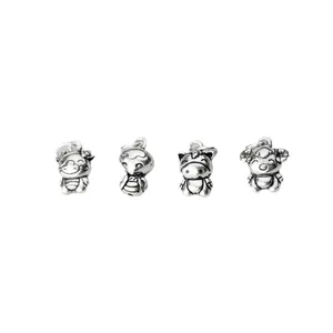 Antique S925 Thai silver 12 Chinese zodiac animal charms for DIY bracelet making