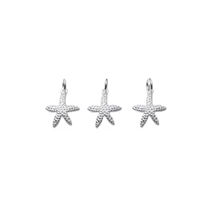 Pendentifs étoile de mer en argent S925 avec finition mate pour bijoux DIY créatifs
