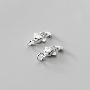 Vintage S925 sterling silver fish charms for DIY jewelry making and bracelets