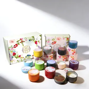 Soy Wax Scented Candles Aromatherapy Candle Home Decoration Floral Fruity Fragrance For Wedding Birthday Gift Tins Multicolor Scented Candles