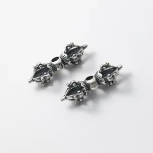 S925 sterling silver vintage Thai silver Vajra pestle spacer beads for DIY jewelry