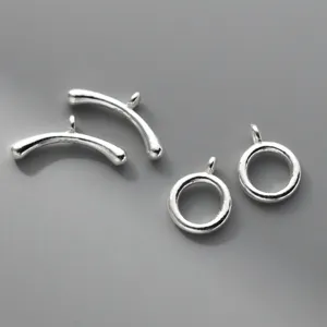 Fermoir à bascule OT incurvé en argent S925 pour bijoux faits main DIY