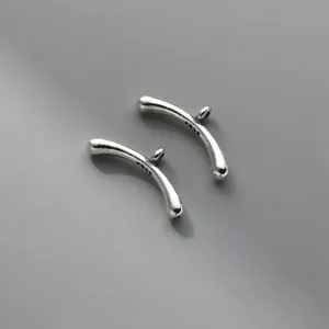 Fermoirs à bascule OT incurvés en argent S925 de haute qualité pour création de bijoux.