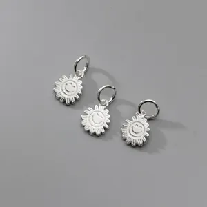 Pendentifs soleil souriant en argent S925 faits main pour la création de bijoux DIY