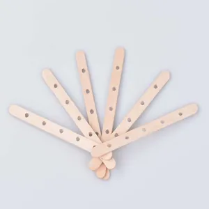 Wooden wick centering tools for DIY candle making multi hole craft sticks natural wood finish