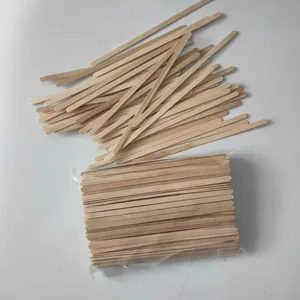 Natural Birch Wood Coffee Stirrers Disposable Wooden Ice Cream Sticks Round Edge Stir Sticks For DIY Crafts Kitchen Supplies
