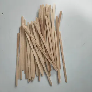 Bulk disposable wooden coffee stirrers and popsicle sticks for DIY crafts and beverage stirring