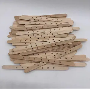 Wooden candle wick centering device 7-hole DIY craft popsicle sticks bulk pack for candle making