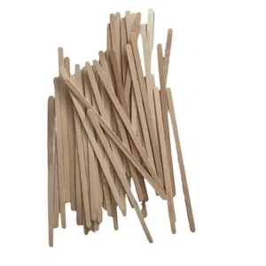 Bulk natural wooden coffee stirrer sticks for beverage mixing and DIY craft projects