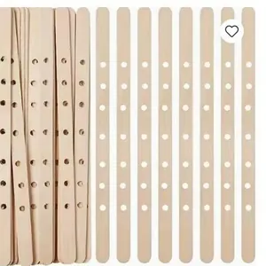 Wooden candle wick centering tool perforated wooden sticks for DIY candle making supplies