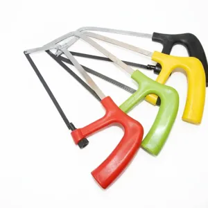 Set of 4 colorful mini hacksaws for DIY manual model making and school handcrafts