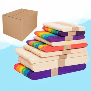 Modern Wood Popsicle Sticks Colorful Craft Sticks For DIY Handcraft Making School Art Projects Kids Creative Materials