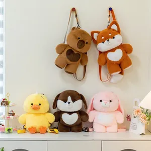 Sammlung süßer Cartoon-Plüschrucksäcke in verschiedenen Tierformen für Kinder und Geschenke