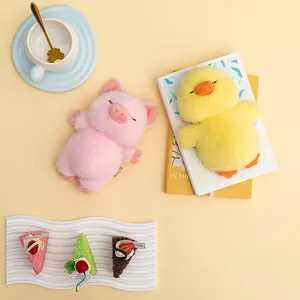 Simpatici poggiapolsi in peluche a forma di animali per ufficio con maialino e anatra