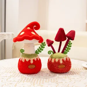 Plantes en pot en peluche de champignon créatives pour déco et cadeau de Nouvel An