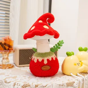 Poupée en peluche de champignon créatif pour décoration intérieure et cadeau esthétique