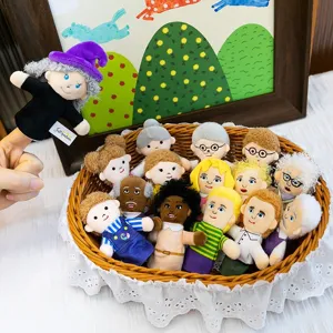 Ensemble de marionnettes à doigts en peluche pour raconter des histoires et l'éveil