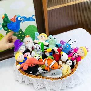 Ensemble de marionnettes à doigt en peluche pour contes et jeux d'éveil éducatifs