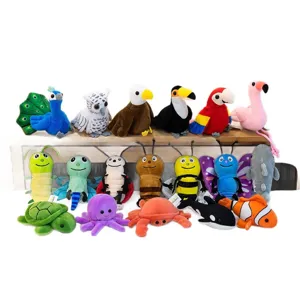 Ensemble de marionnettes à doigts animaux en peluche pour histoires et éveil