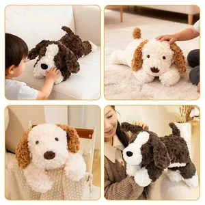 Schattige pluche puppy hond knuffel zacht speelgoed voor kids verjaardagscadeau decor