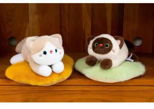 Bonito juguete de gato de peluche, muñeca de gato de peluche suave, almohada de abrazo.