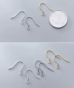 S925 Sterling Silber Vergoldete Ohrhaken DIY Schmuckzubehör Handwerk Funde Zubehör Teile