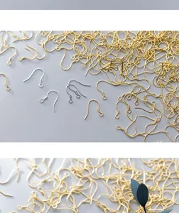 S925 Silber Ohrhaken bulk, gold und silber Ohrdruecke fuer DIY Schmuckherstellung Detail.