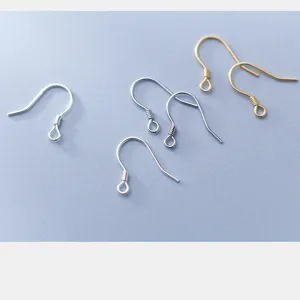 925 Sterlingsilber Ohrhaken Fischhaken Drähte Mit Spirale Vergoldet Versilbert Schmuckzubehör Für DIY Ohrringe Damen Accessoires