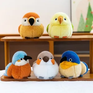 Realistische Vogel Pluche Speelgoed Levensecht Schattig IJsvogel Toekan Valkparkiet Mus Vink Knuffeldier Pop Thuis Decoratie
