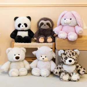 Cute Galloping Series Animal Plush Toy Soft Sheep Sloth Bear Panda Rabbit Doll Comforting Accompany Stuffed Animal For Home Decor Kids Gift