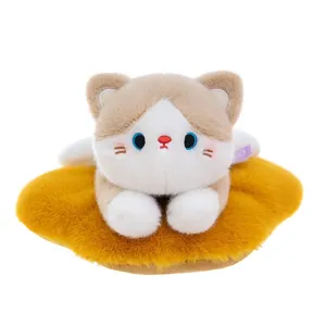 Lindo gato de peluche estilo caricatura, suave y muñeca de gatito esponjosa para dormir.