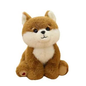 Soft Shiba Inu plush toy dog doll for kids nursery decor and soothing sleep birthday gift