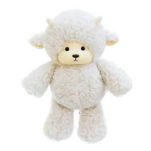 Cute lamb plush toy with soft curly fur for kids' soothing and companionship