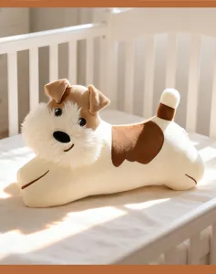 Süßes Schnauzer Plüschhund-Kissen langes Kuscheltier zum Schlafen als Geburtstagsgeschenk