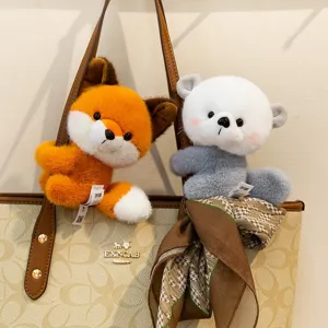 Kreativer Plüsch Tier Deko Clip Für Computer Monitor Vorhang Kawaii Faultier Koala Fuchs Otter Stofftier Home Office Schreibtisch Deko