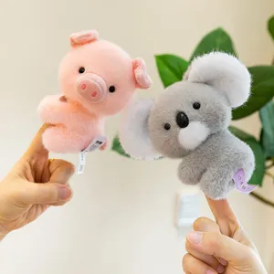 Süße und lustige Plüschtier-Clips für Vorhänge und Computer, Set mit Schwein und Koala.