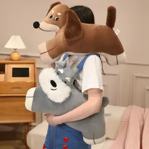 Süße Schnauzer und Dackel Plüsch lange Hundekissen zum Schlafen und Dekoration